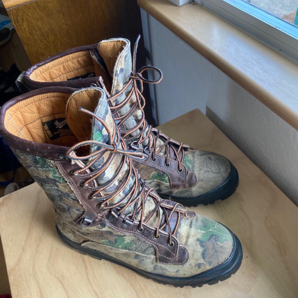 Vintage Danner Camo Waterproof and Insulated Hunting Boots (never been worn)